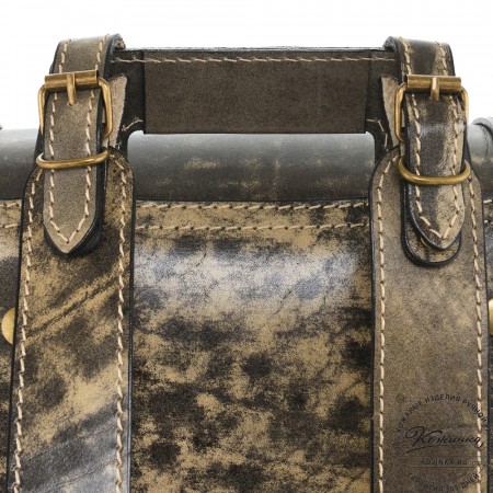 Кожаный ранец "Максимус 3" (пепел глянец)